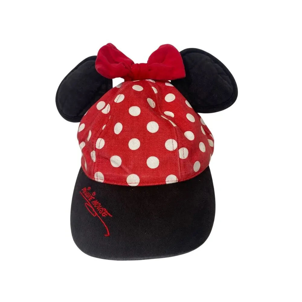 Walt Disney World Toddler Minnie Kouse Hat With Ears Red Black